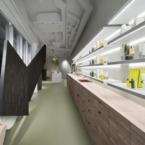 日本知名设计事务所用可回收材料打造了一家护肤品店